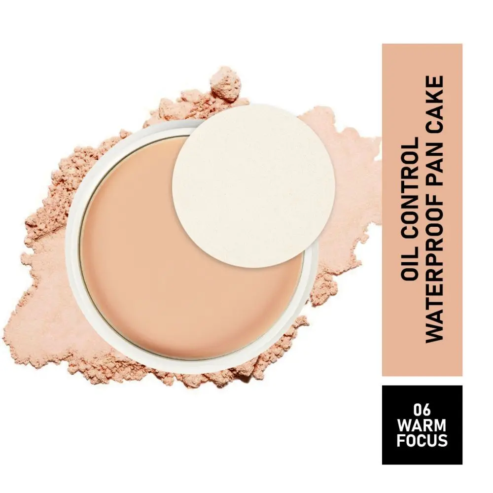 Matt look Oil control Waterproof Pan Cake, Face Makeup, Warm Focus (15gm)