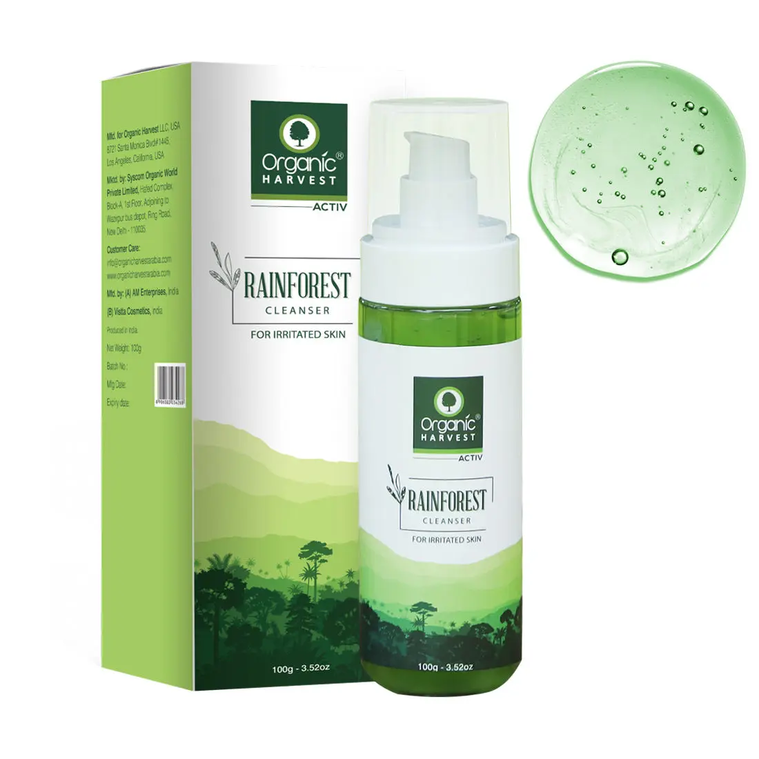 Organic Harvest Rainforest Cleanser, (100 g)