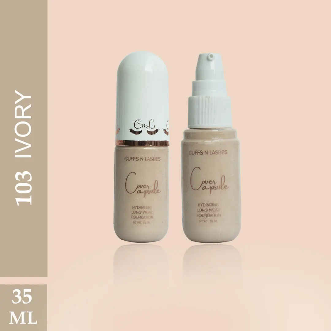 Cuffs N Lashes Cover Capsule Hydrating Foundation, Ivory 103