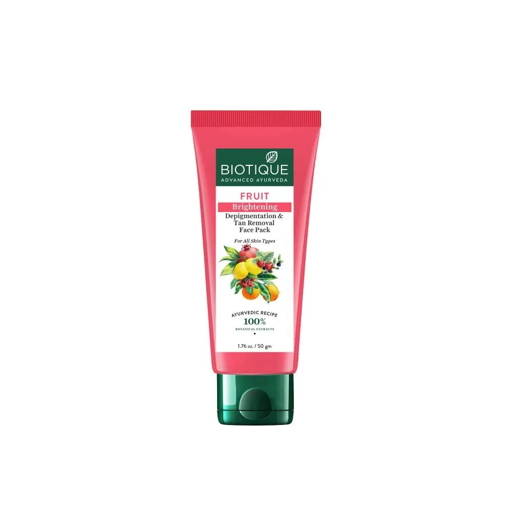 Biotique Fruit Brightening Depigmentation & Tan Removal Face Pack 50gm Tube