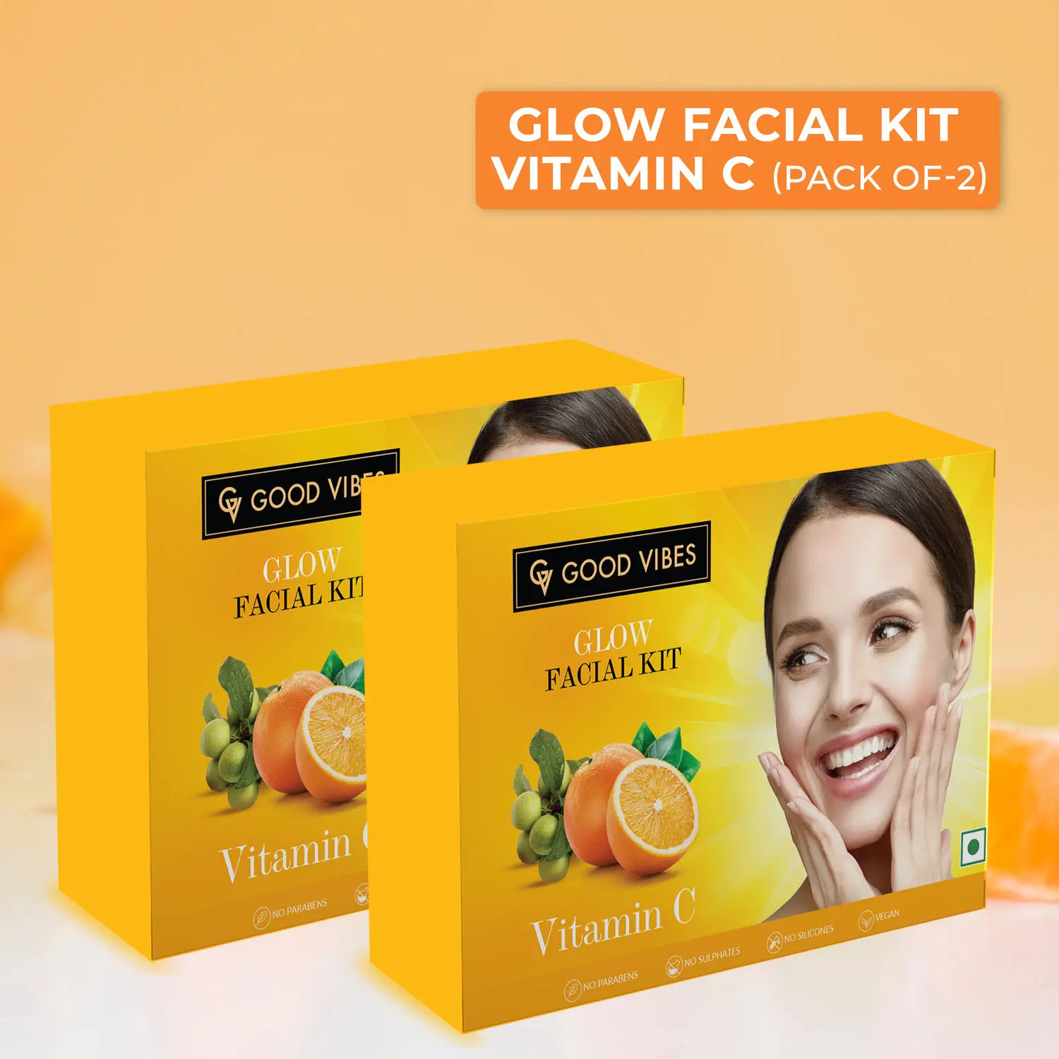 Good Vibes Vitamin C Glow Facial Kit (Pack of 2)