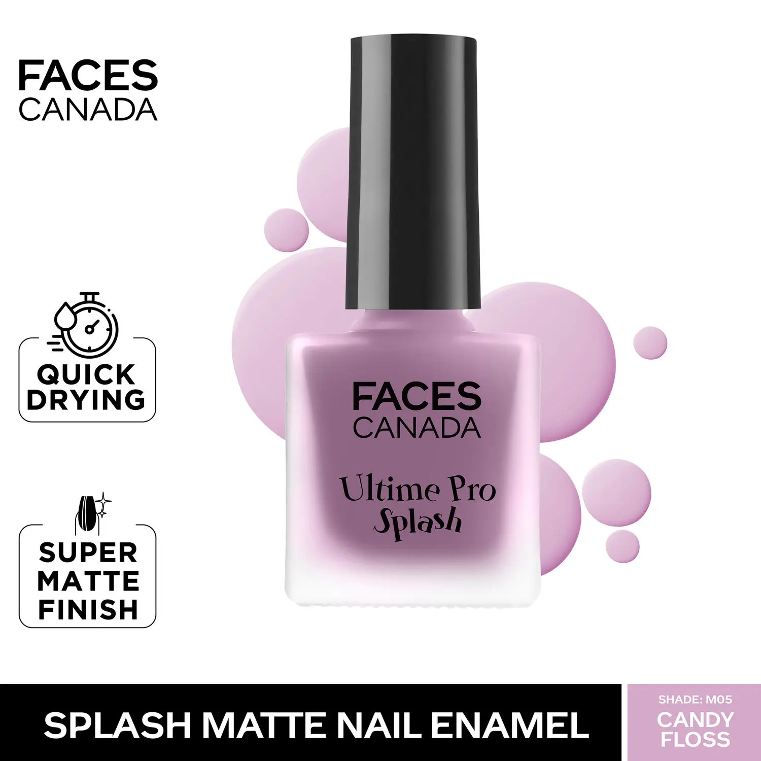 Faces Canada Ultime Pro Splash Nail Enamel Candy Floss M05 MRP 149