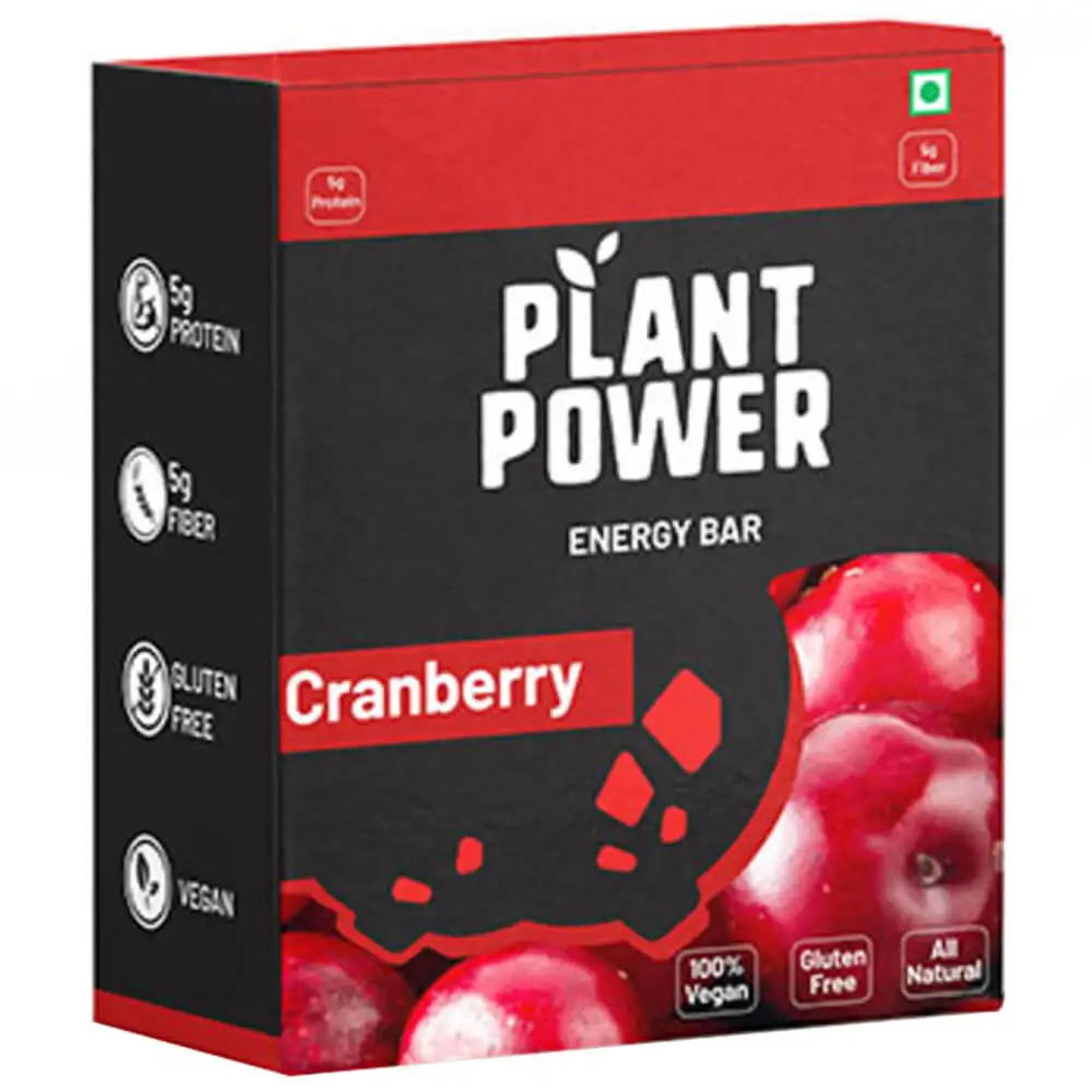 Plant Power Energy Bar,  6 bar(s)  Cranberry