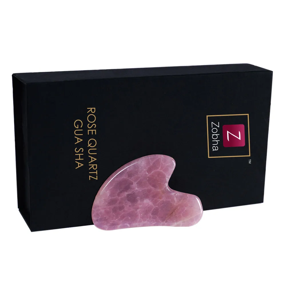 Zobha Rose Quartz Gua Sha Massage Tool