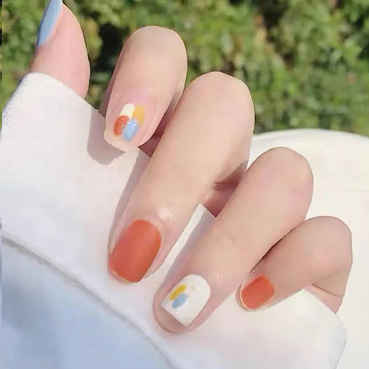 Pipa Bella by  Fashion Orange Colour Pop Stick On Nails