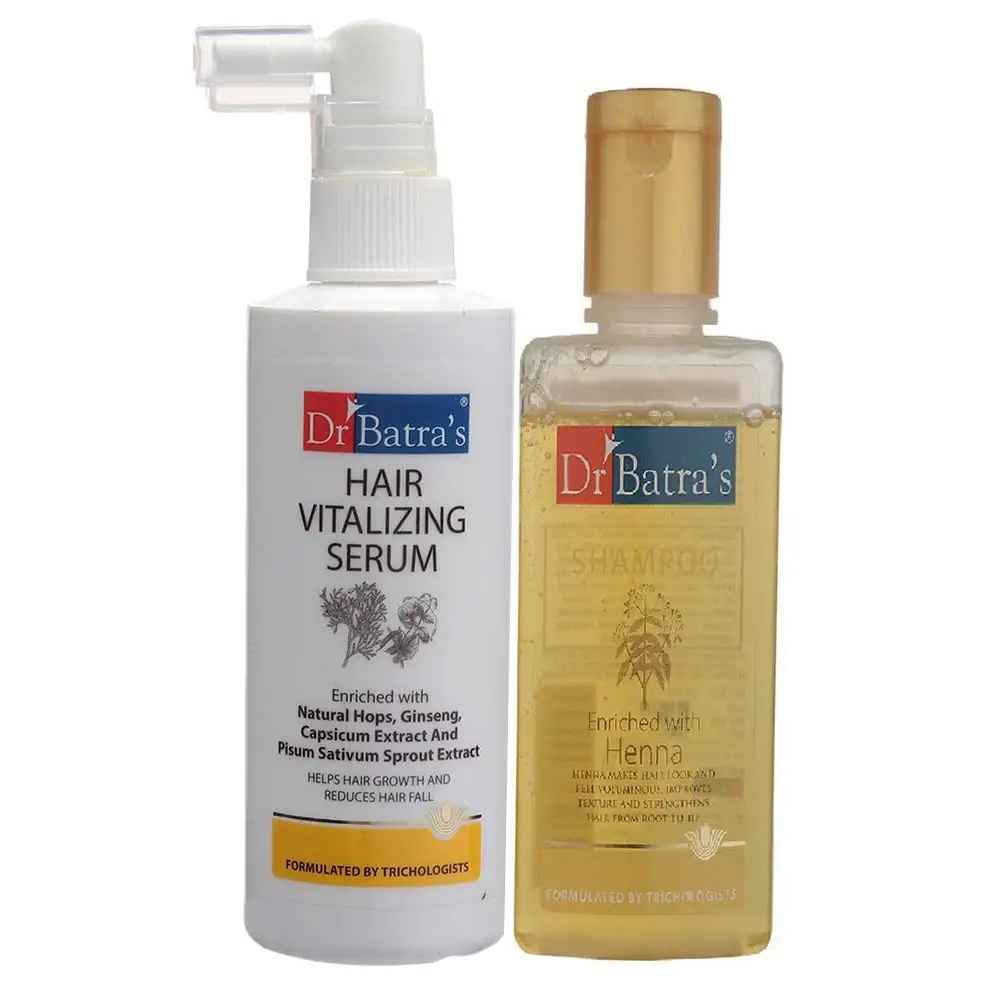 Dr Batra's Hair Vitalizing Serum and Normal Shampoo Combo,  2 Piece(s)/Pack  for Hair Fall