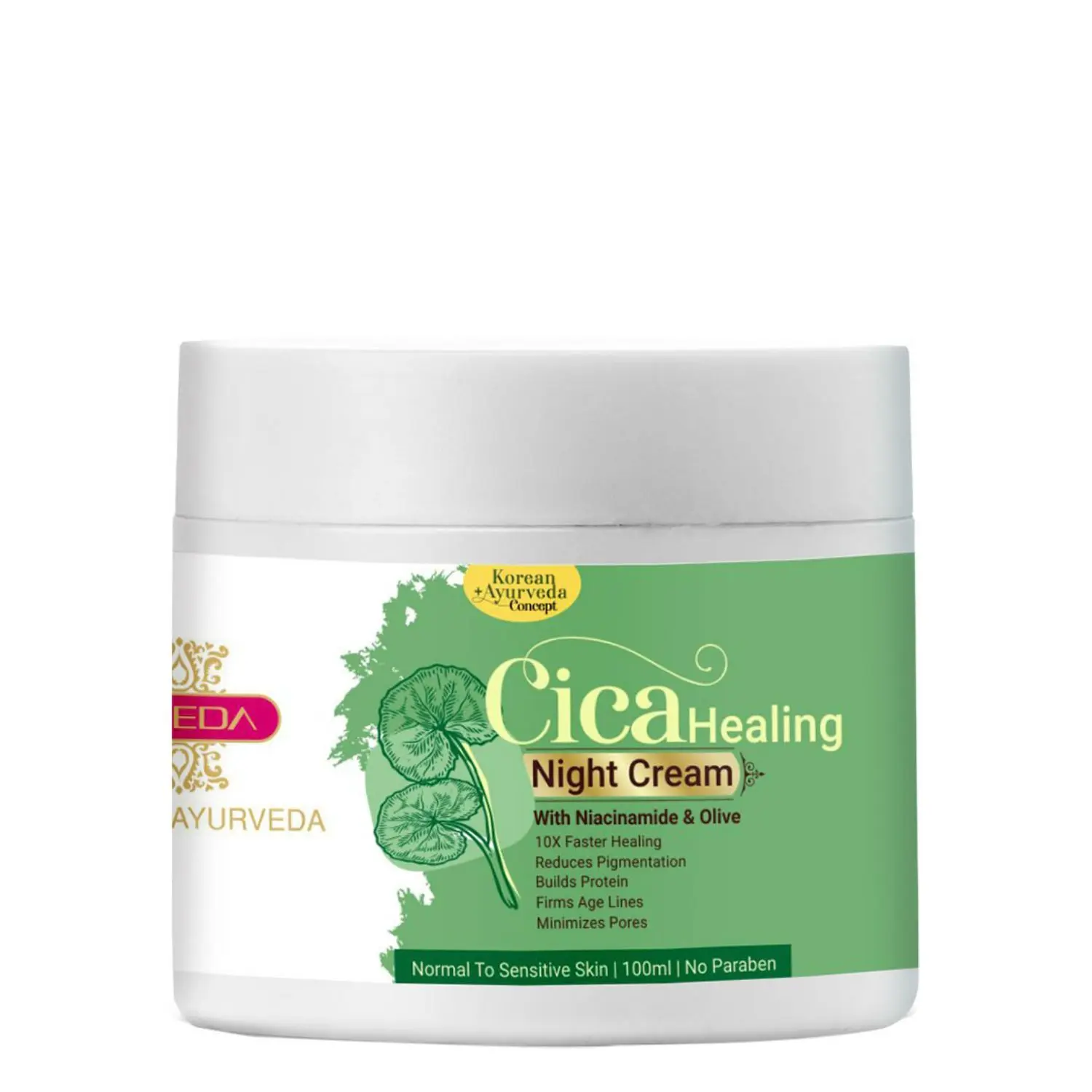 Inveda Cica Healing Night Cream, Reduces Pigmentation, Acne Scars Made with Cica and Olive Goodness to Firm Age Lines & Minimize Open Pores, 100ml