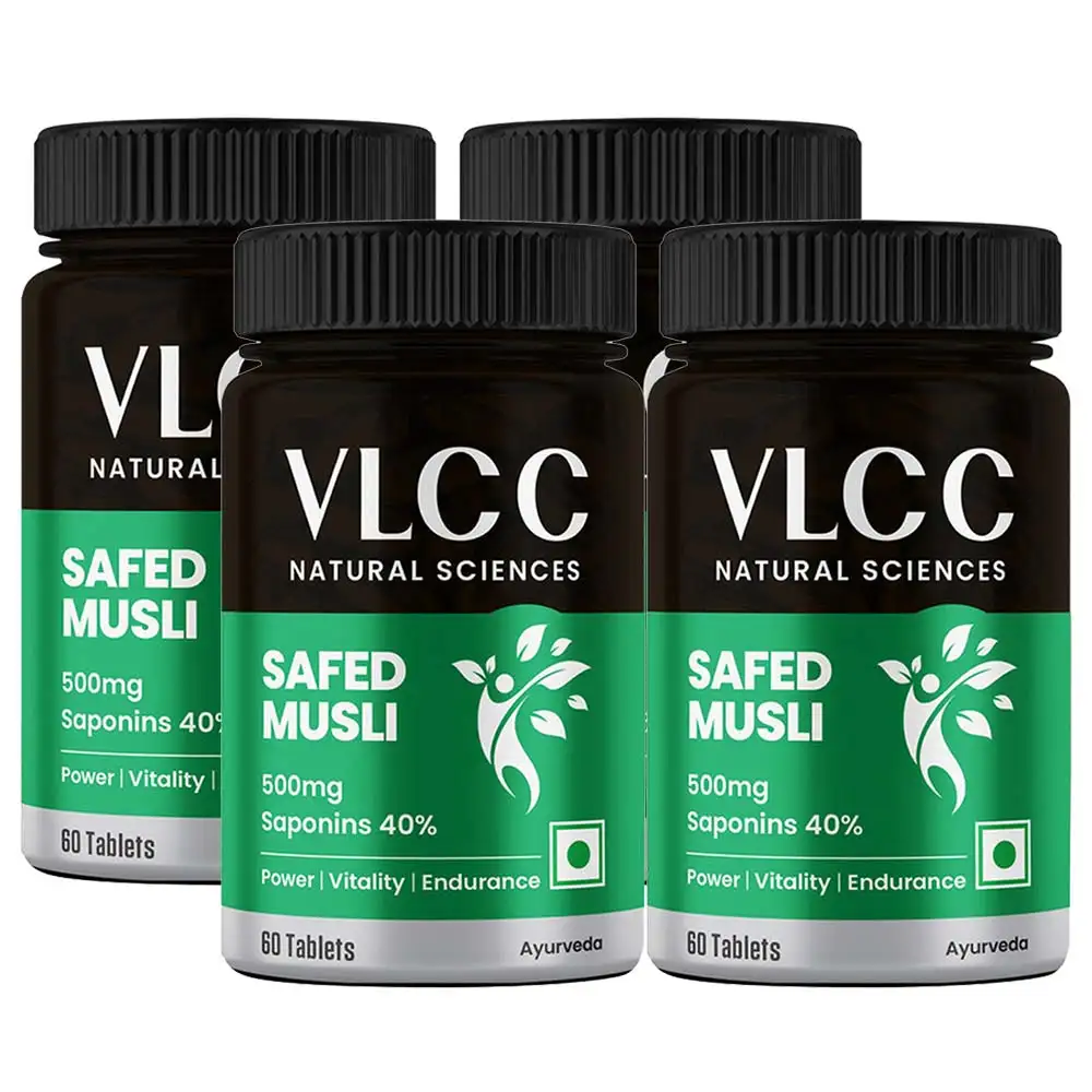 VLCC Natural Sciences Safed Musli (Pack of 4),  60 tablet(s)