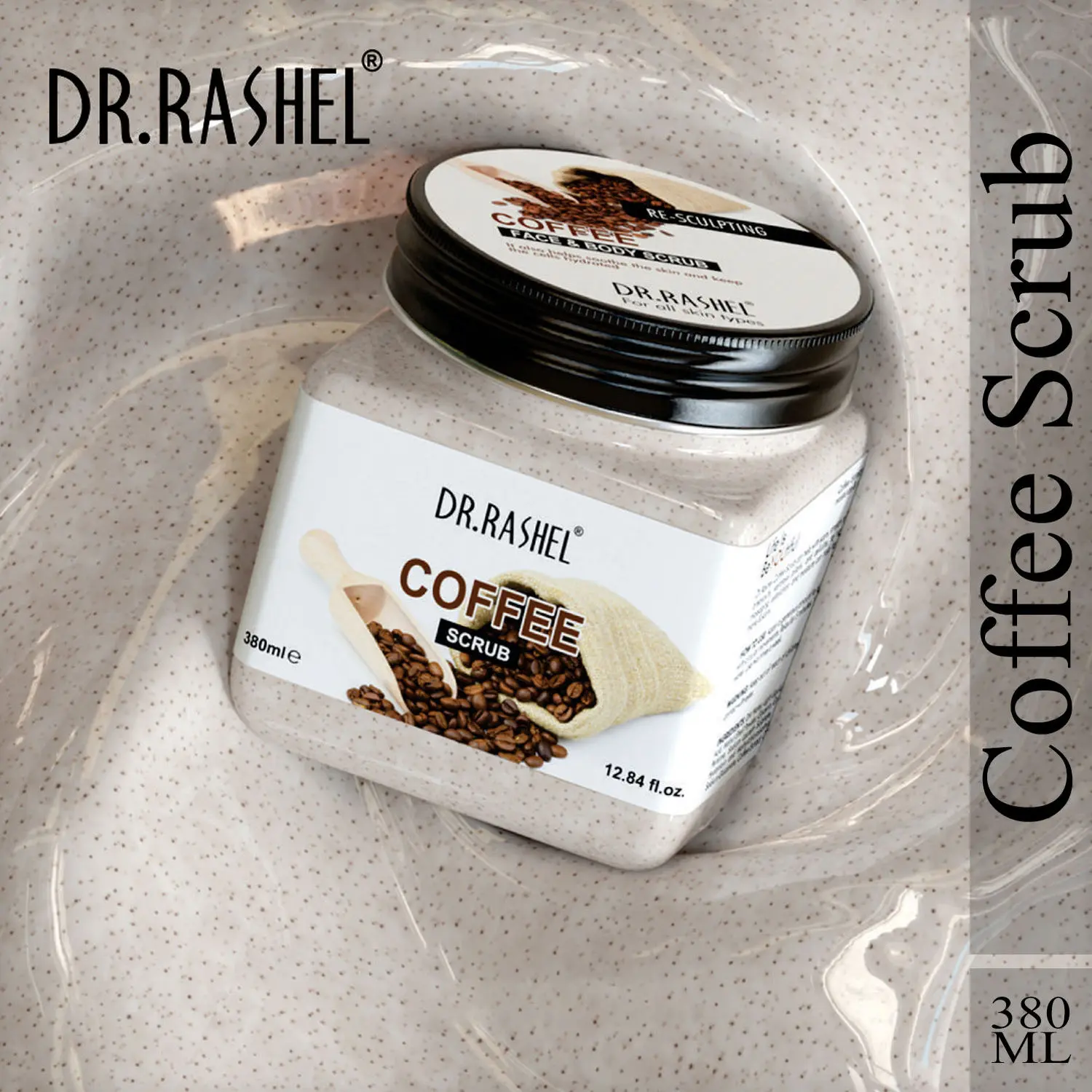 Dr.Rashel Re-Sculpting Coffee Face And Body Scrub For All Skin Types (380 ml)