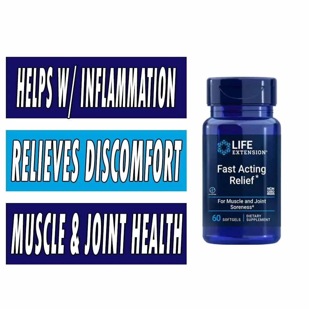 Life Extension Fast Acting Relief - 60 Softgels