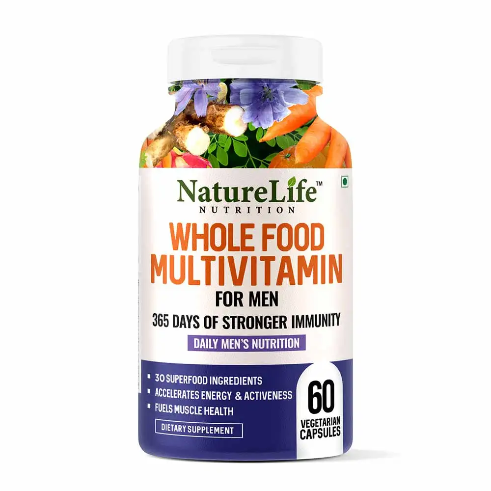 NatureLife Nutrition Whole Food Multivitamin for Men,  60 capsules  Unflavoured