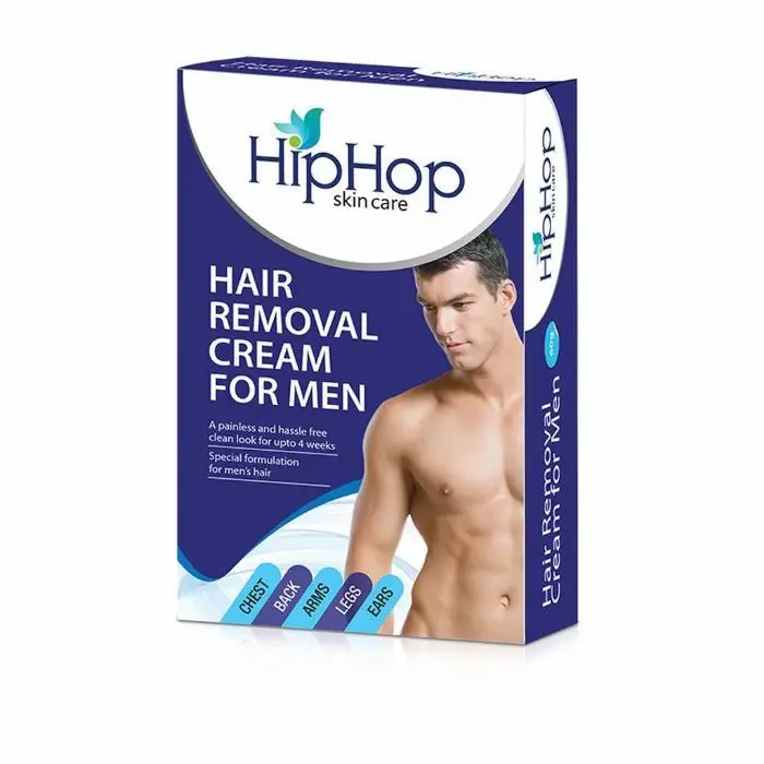 HipHop Skincare Hair Removal Cream for Men, Painless Hair Removal, Infused with Aloe Vera, For All Skin Types (60 GM)