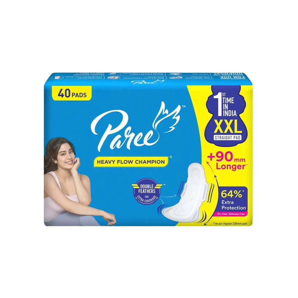 Paree Dry Feel XXL Sanitary Pads For Women | 40 Pads|Gentle Fragrance| 