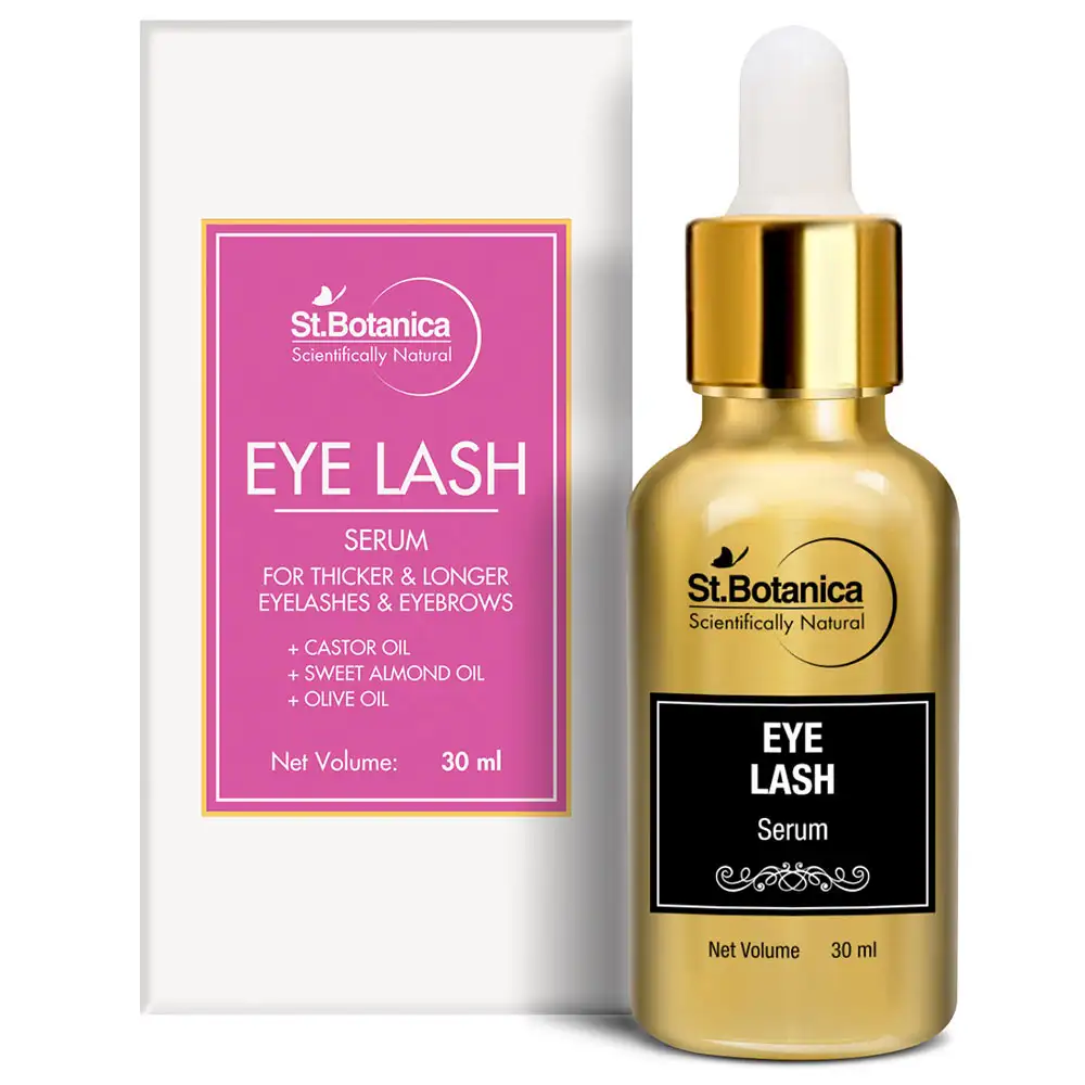 St.Botanica Eyelash Serum,  30 ml  (with Castor Oil, 100% Pure and Natural Oils)