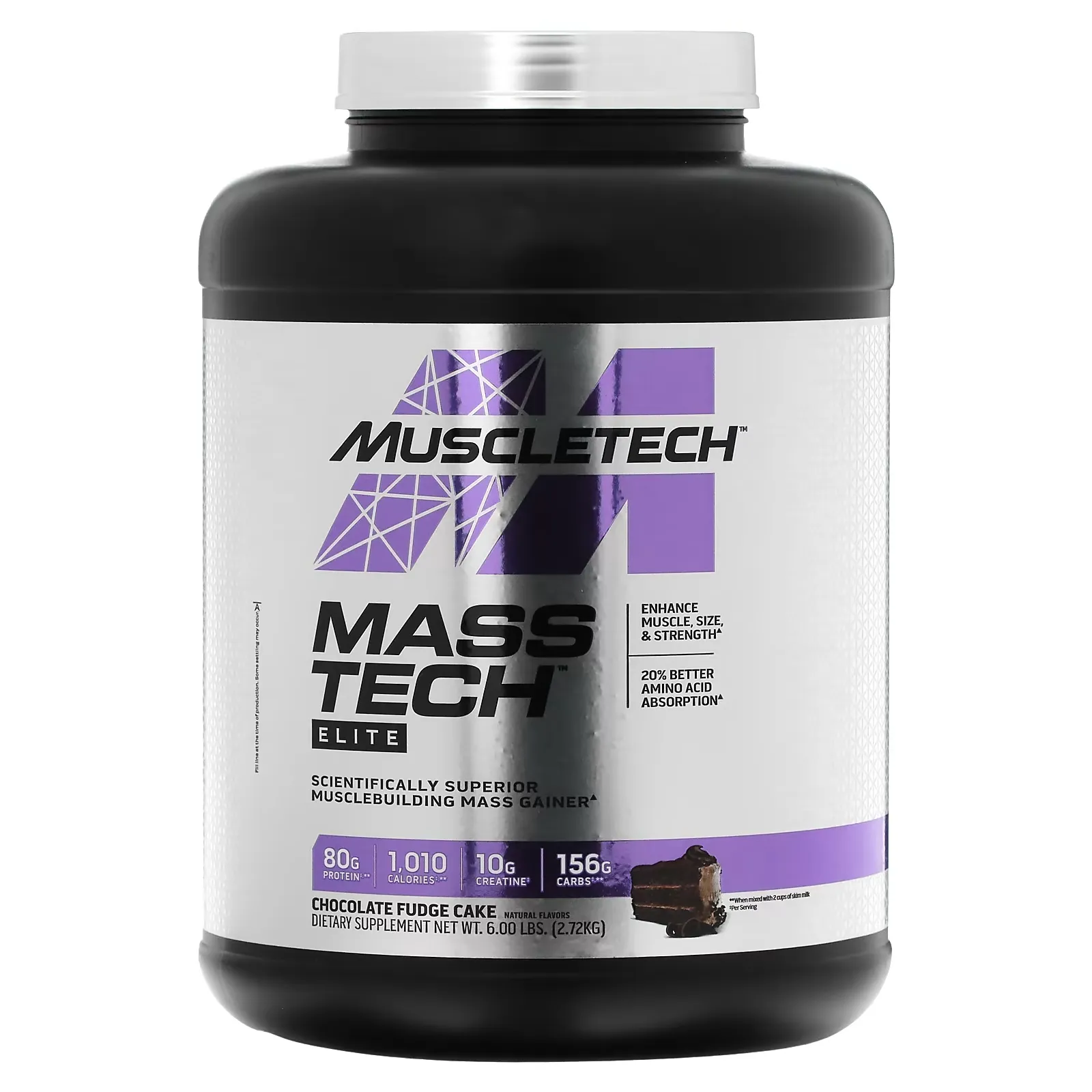 Mass Tech Elite, Chocolate Fudge Cake, 6 lbs (2.72 kg)