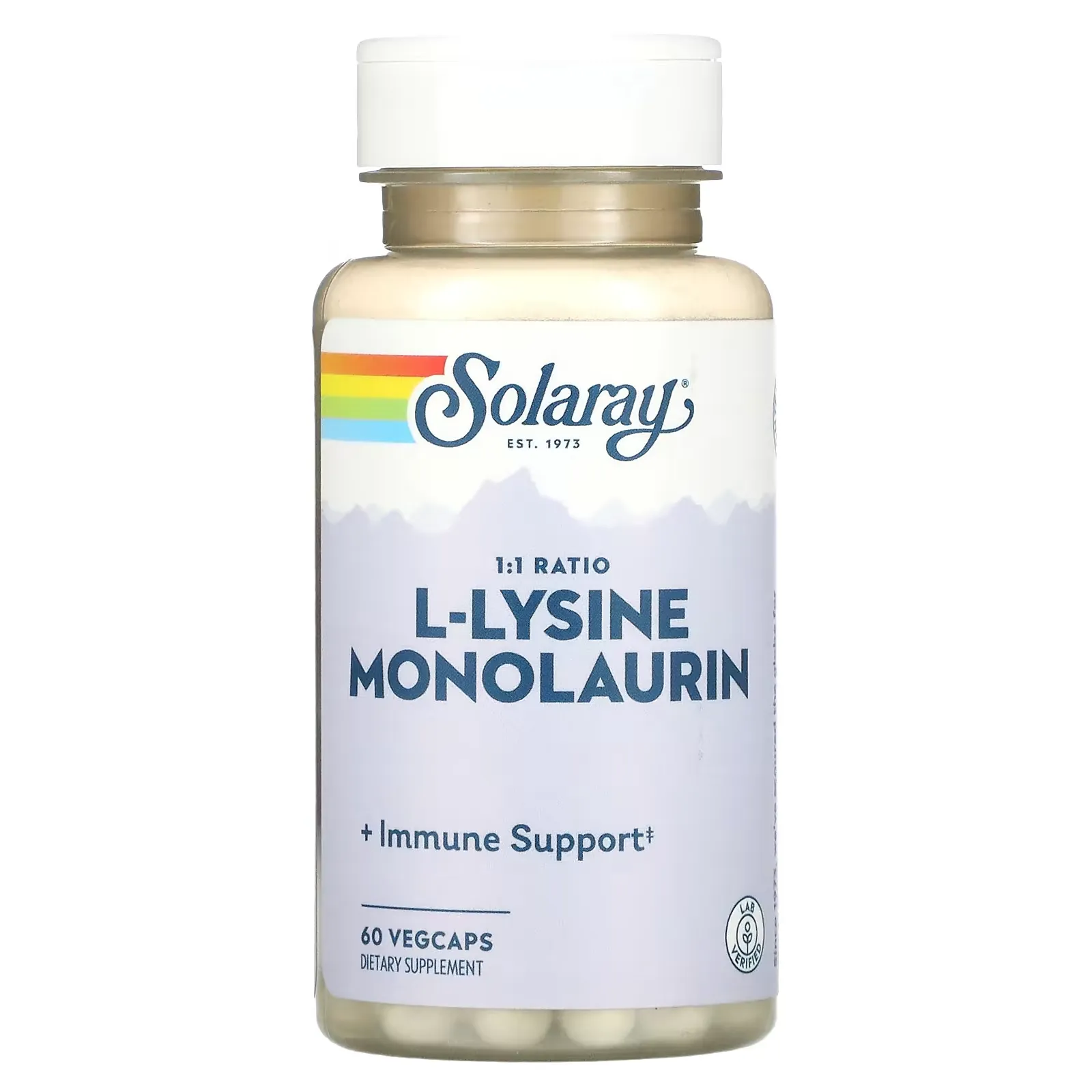 L-Lysine Monolaurin 1:1 Ratio, 60 VegCaps