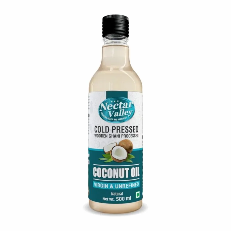 Nectar Valley Cold Pressed Virgin Coconut Oil, 100% Pure & Unrefined, Skin, Hair & Cooking