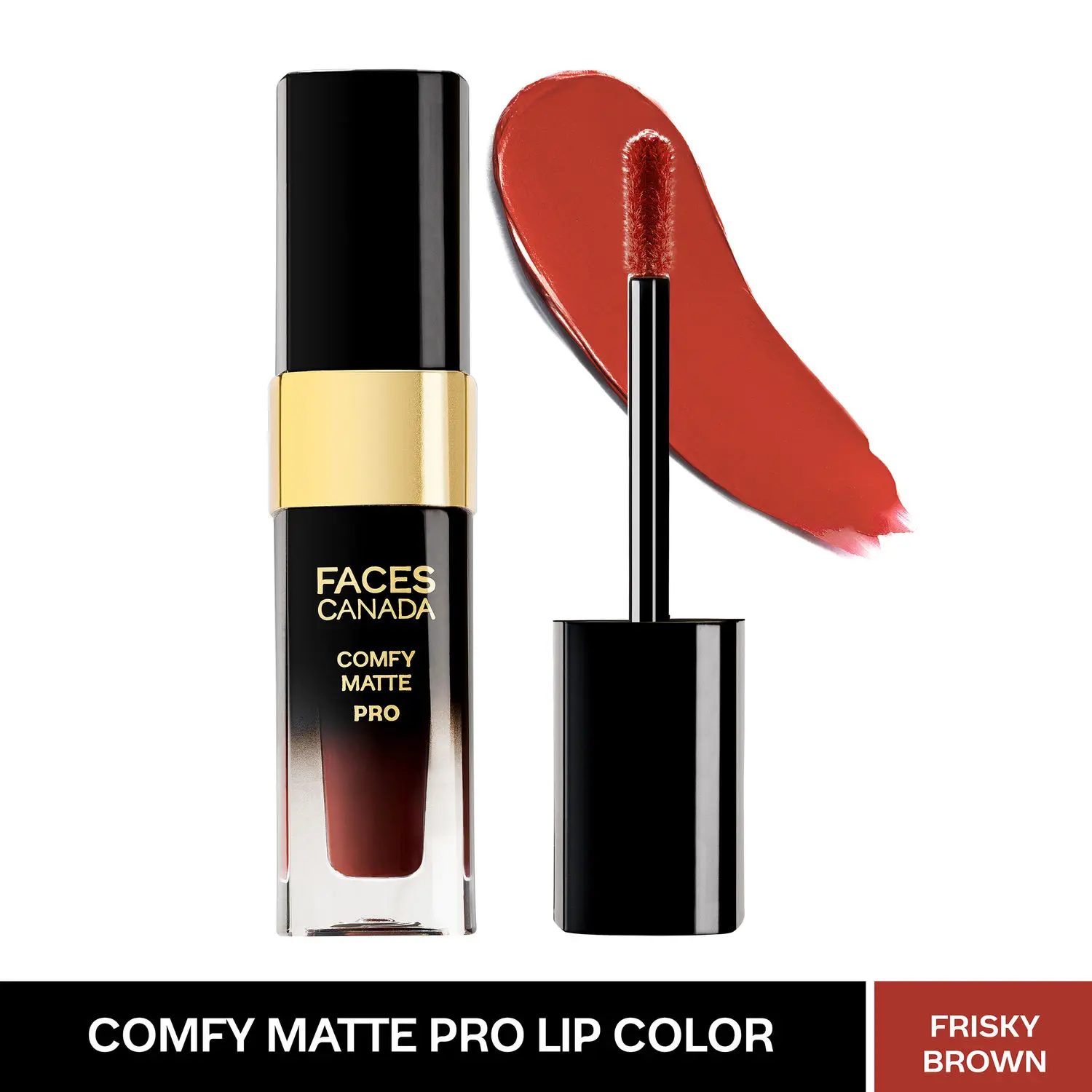 Faces Canada COMFY MATTE PRO LIP COLOR | Upto 10hrs stay |No Alcohol, No Dryness | Frisky brown 13 | 5.5 ml