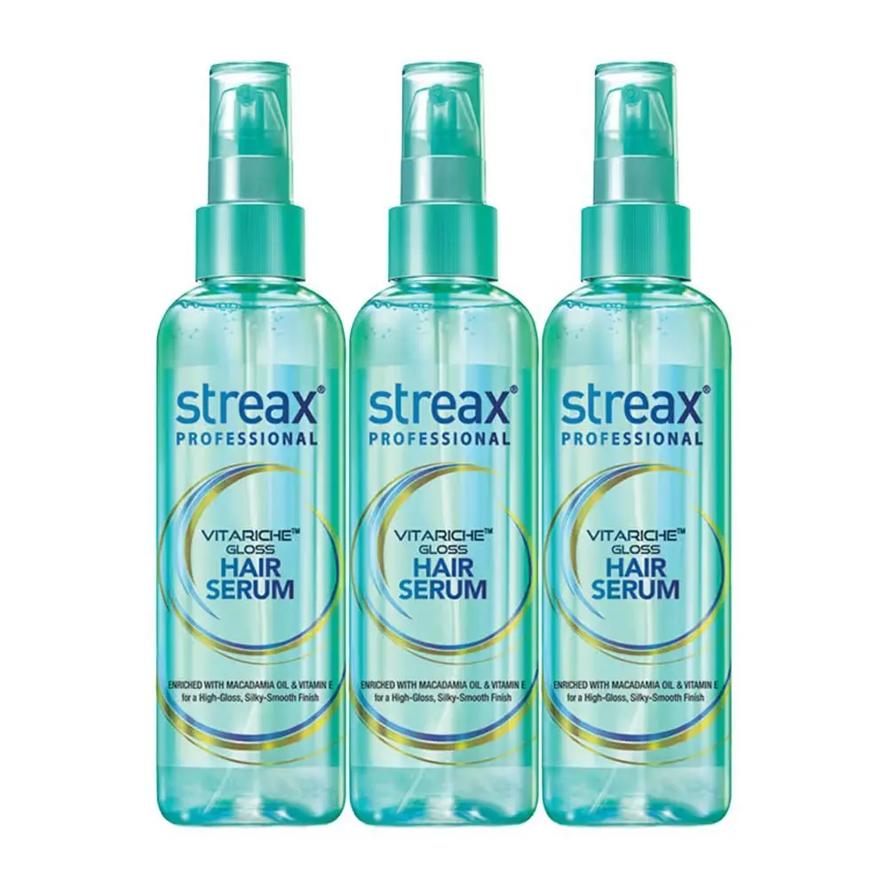 Streax Professional Vitariche Gloss Hair Serum (Pack of 3) | 3 Pcs