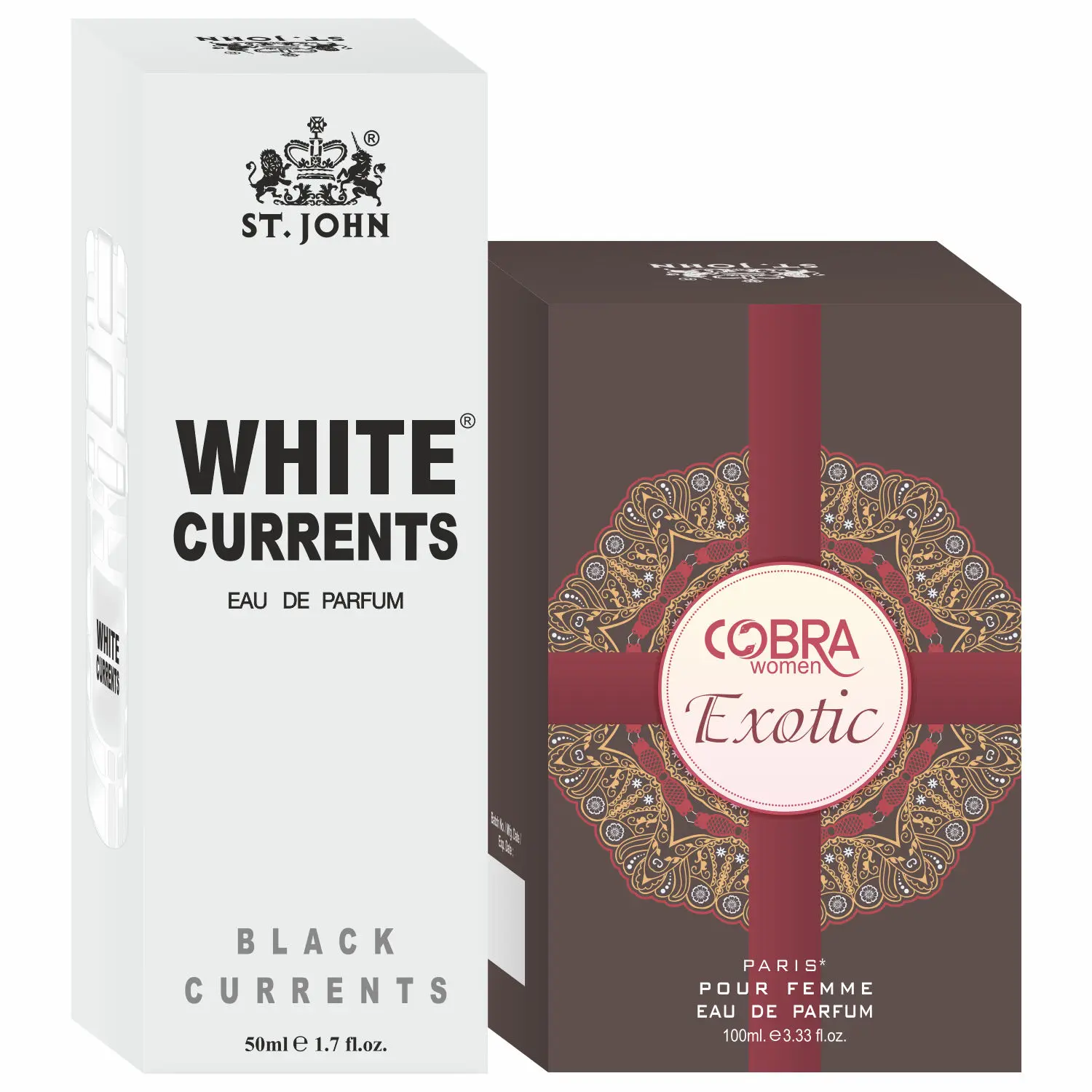 ST-JOHN Cobra Exotic 100ml & White Current 50ml Body Perfume Combo Gift Pack Eau de Parfum - 150 ml (For Men & Women)