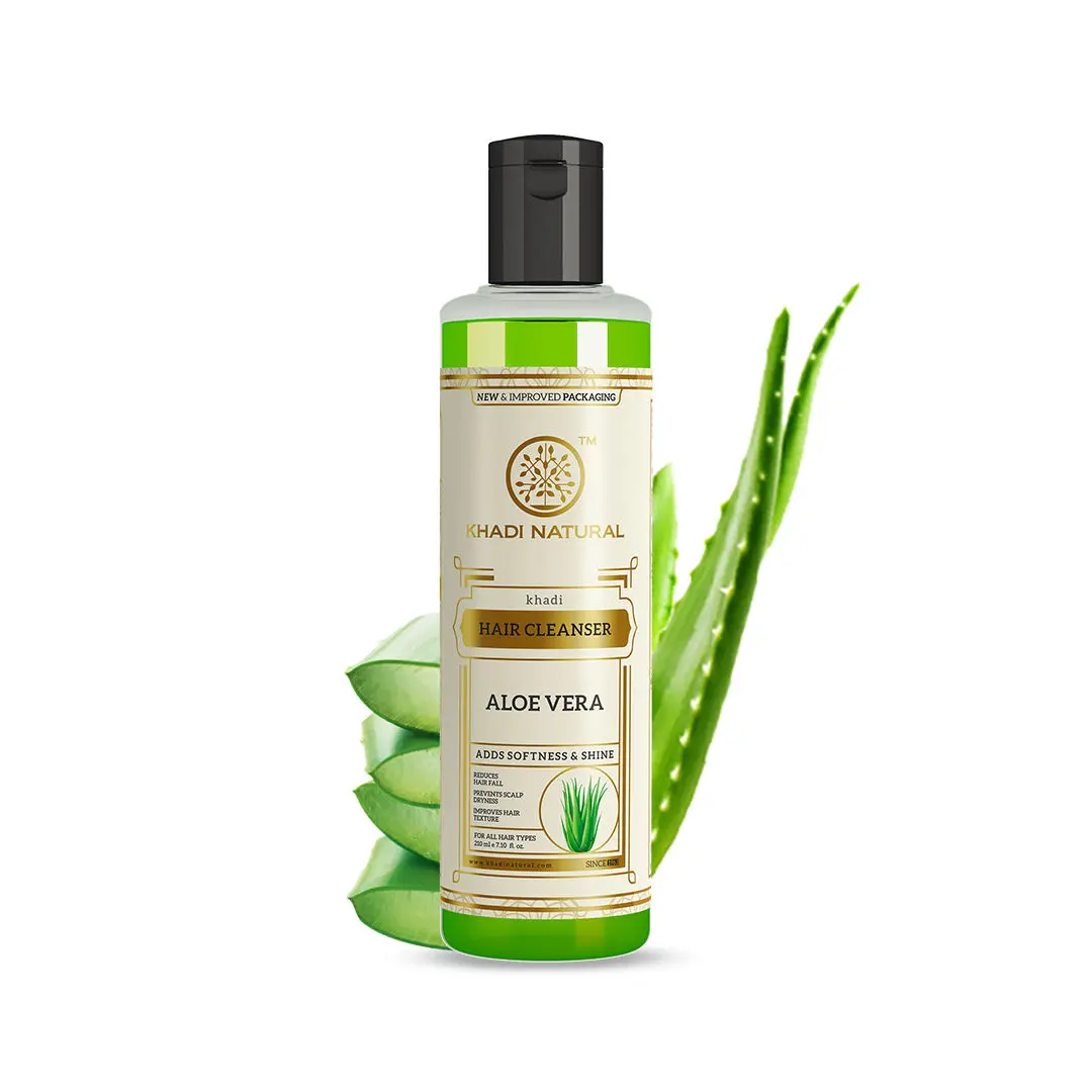 Khadi Natural Aloevera Hair Cleanser (Shampoo) | Repairs Dead Skin Cells - 210ml