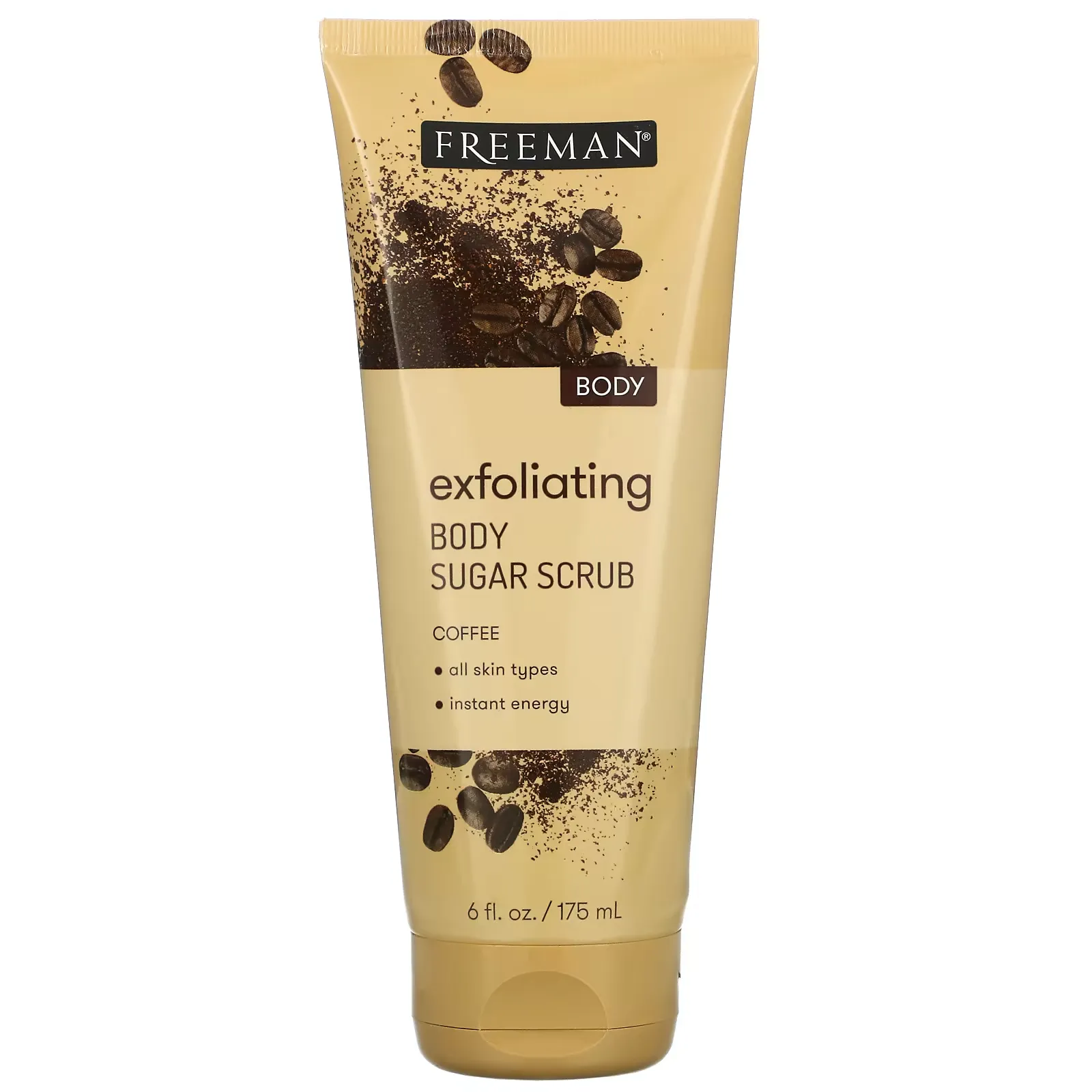 Exfoliating Body Sugar Scrub, Coffee, 6 fl oz (175 ml)