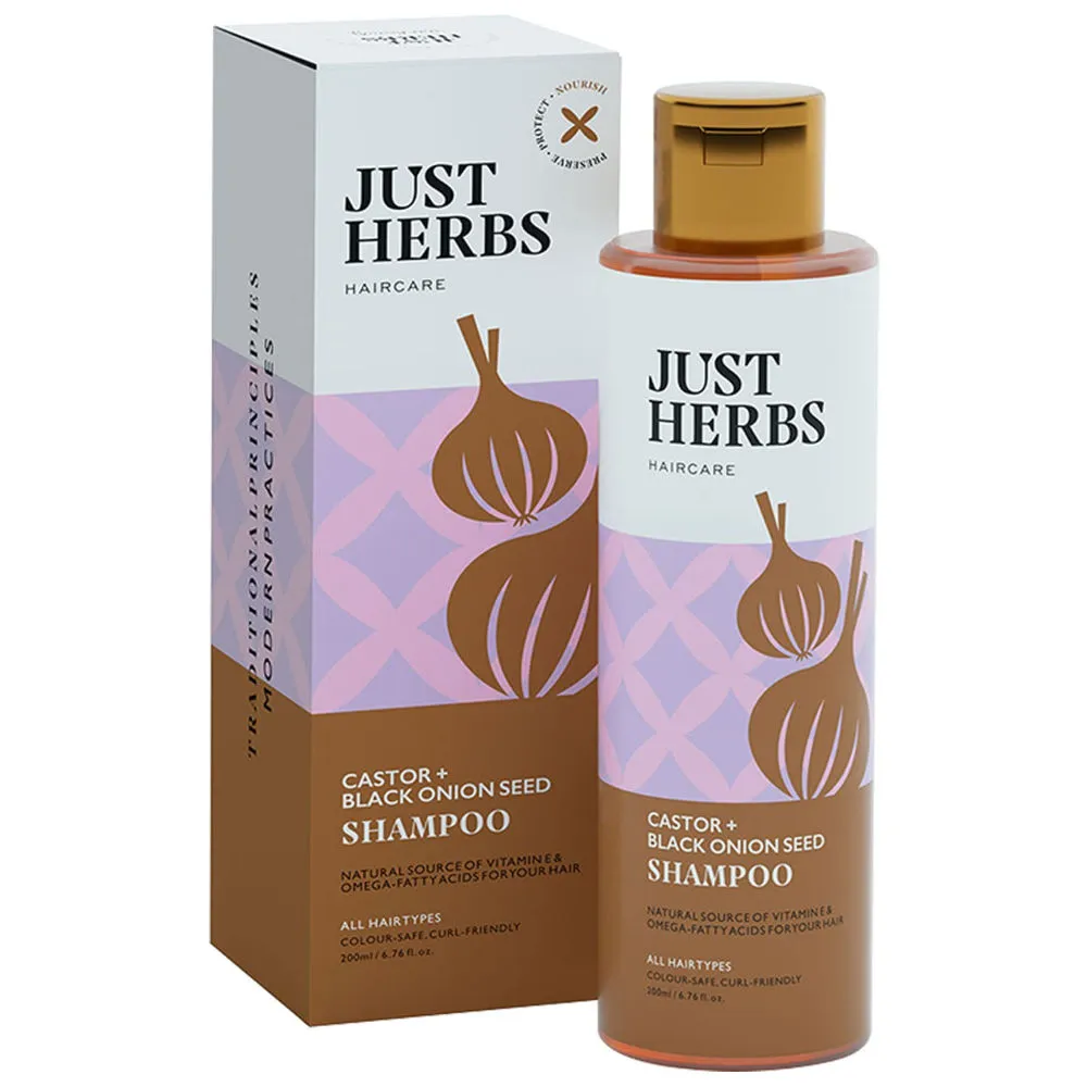 Just Herbs Castor & Black Onion Seed Shampoo