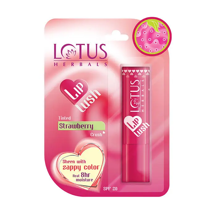 Lotus Herbals Lip Lush Tinted Lip Balm Strawberry Crush (4 g)