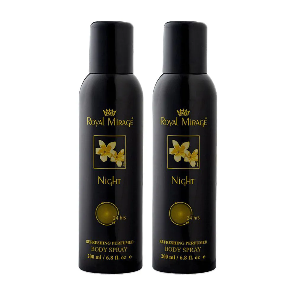 Royal Mirage Night Refreshing Perfumed Body Spray - Pack Of 2