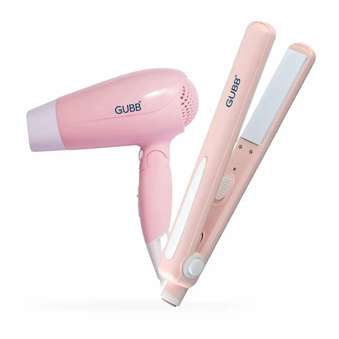 GUBB Hair Dryer & Straightener Combo for Frizz Free & Lustrous Hair - Pink