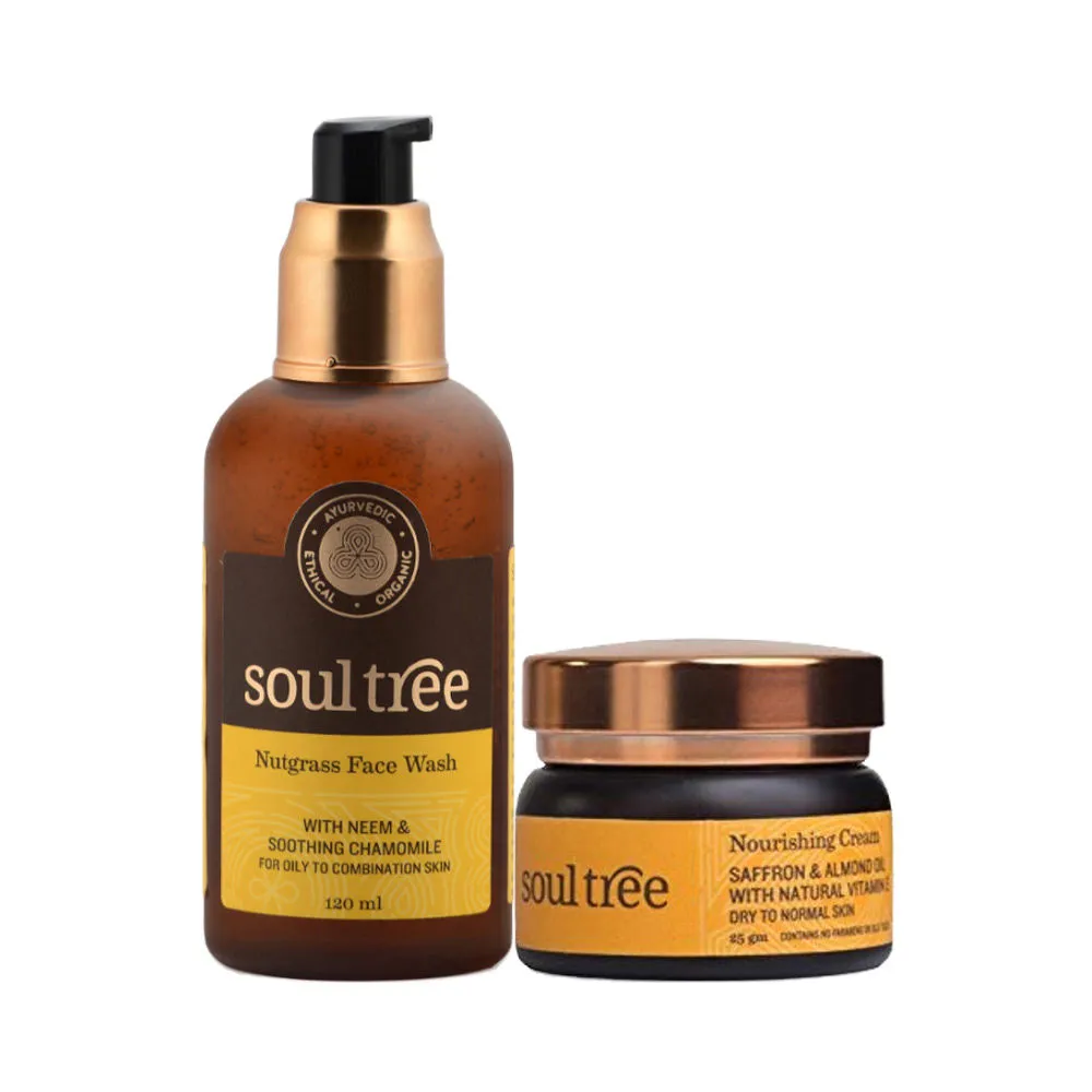 SoulTree Nutgrass Face Wash & Nourishing Cream Set