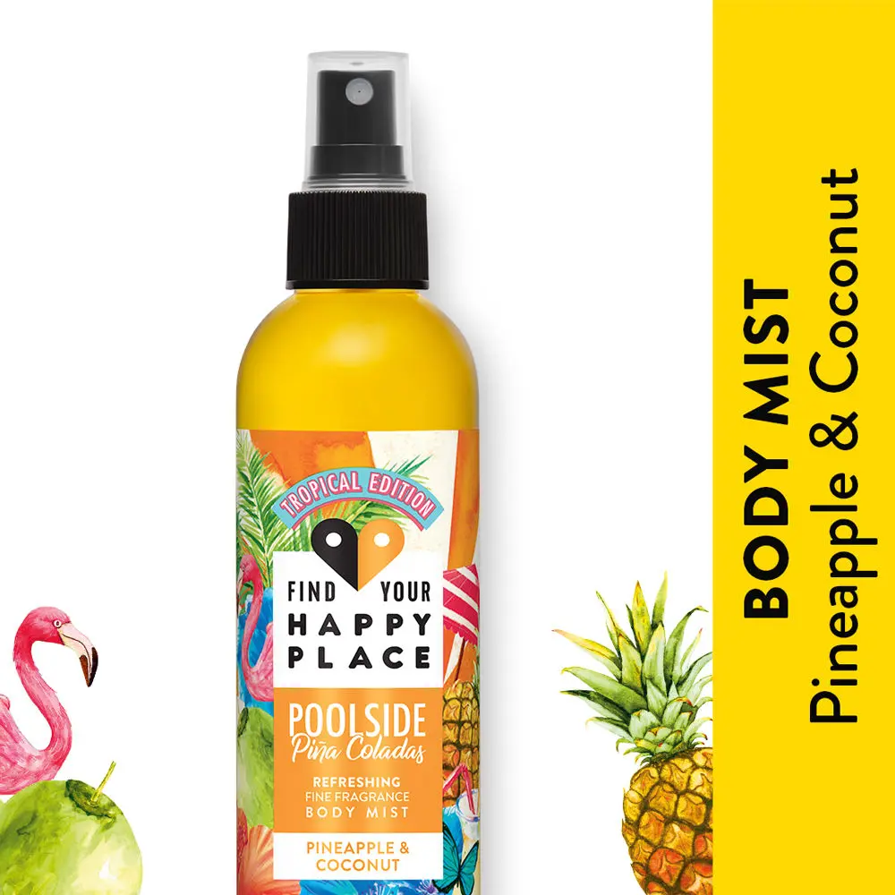 Find Your Happy Place - Poolside Pina Coladas Body Mist Pineapple & Coconut 200ml