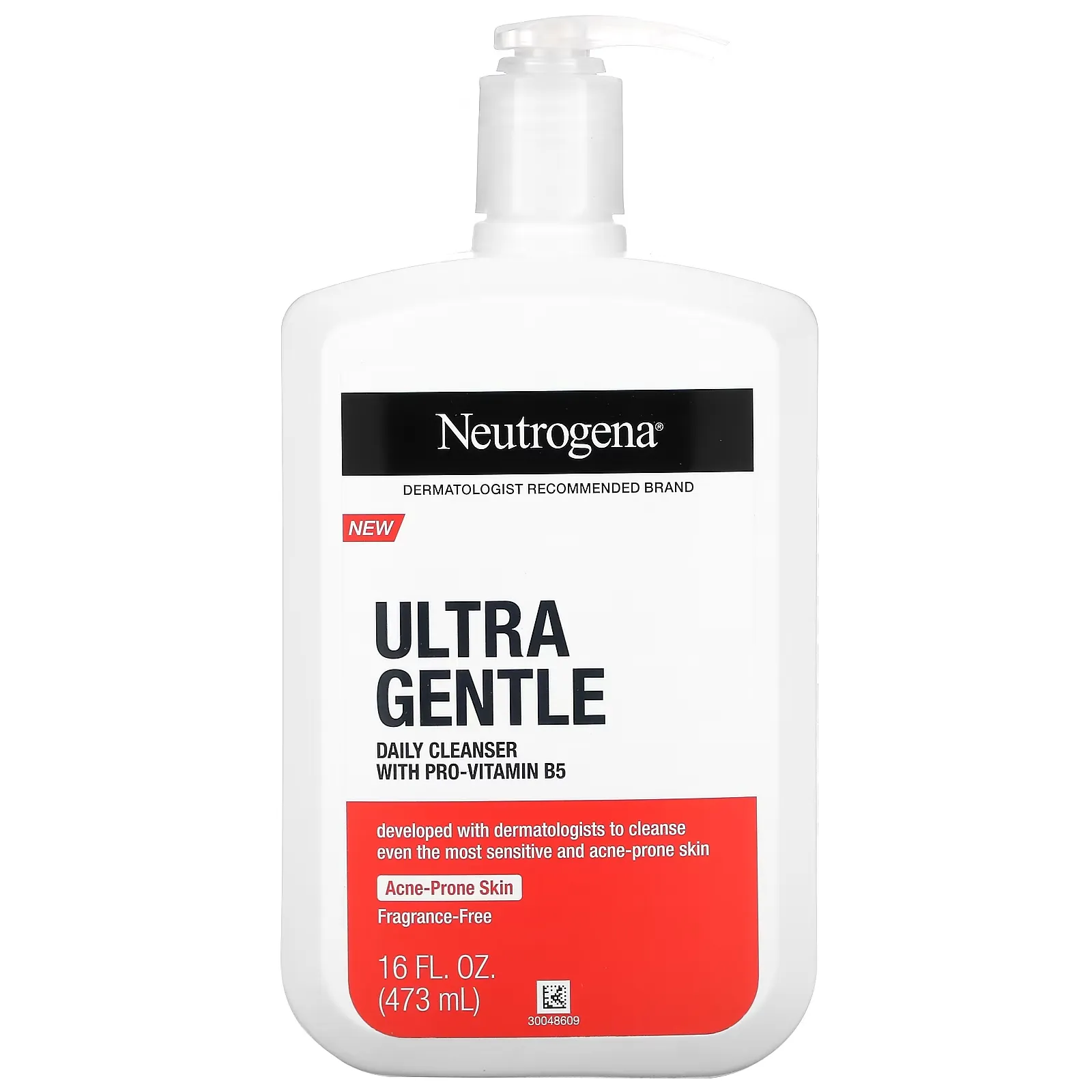 Ultra Gentle, Daily Cleanser With Pro-Vitamin B5, Fragrance-Free, 16 fl oz (473 ml)