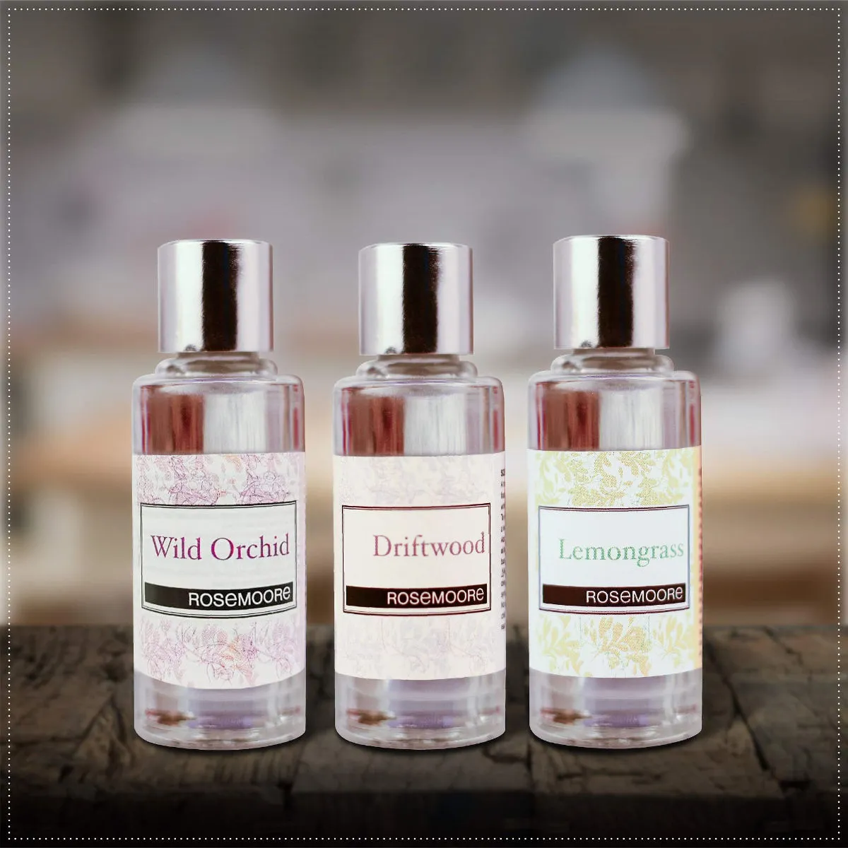 Rosemoore Aroma Diffuser Oil Pack Of 3 Lemongrass Driftwood Wild Orchid