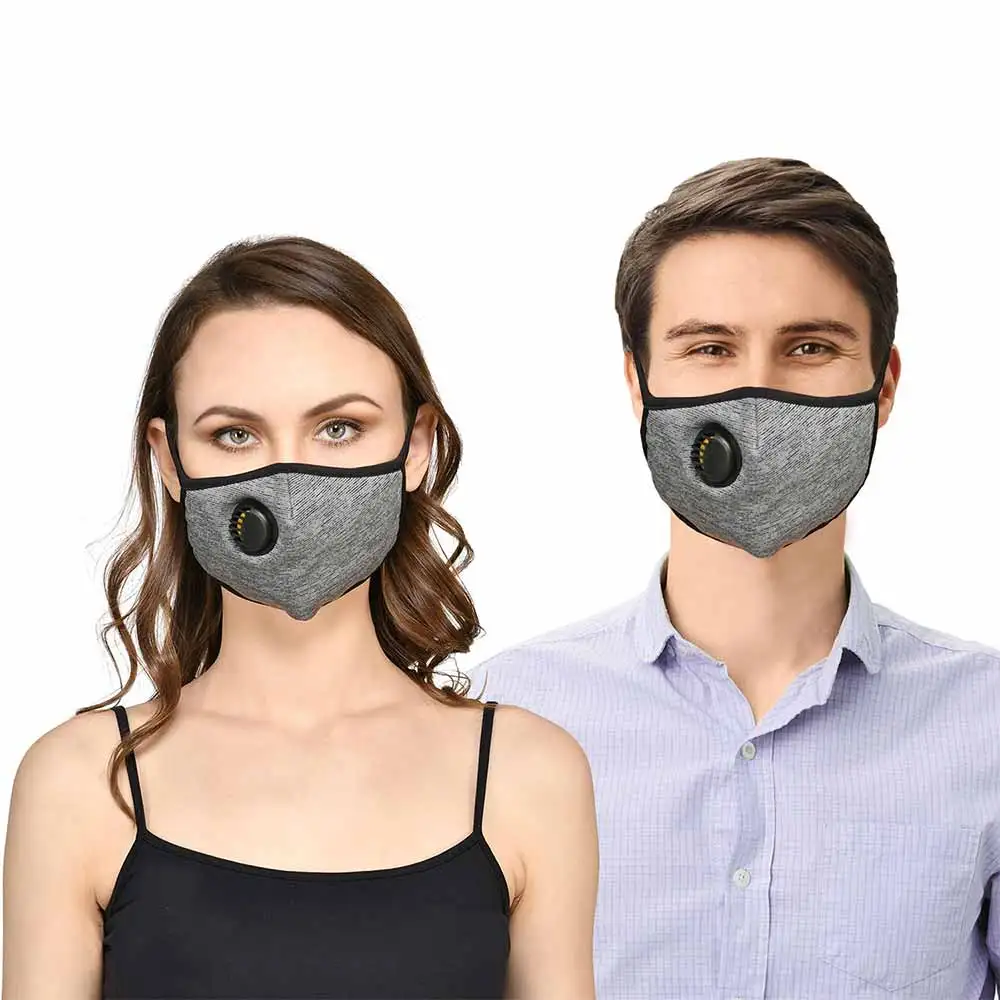 Strauss Unisex Anti-Bacterial Protection Mask with Black Vent,  Small, Grey