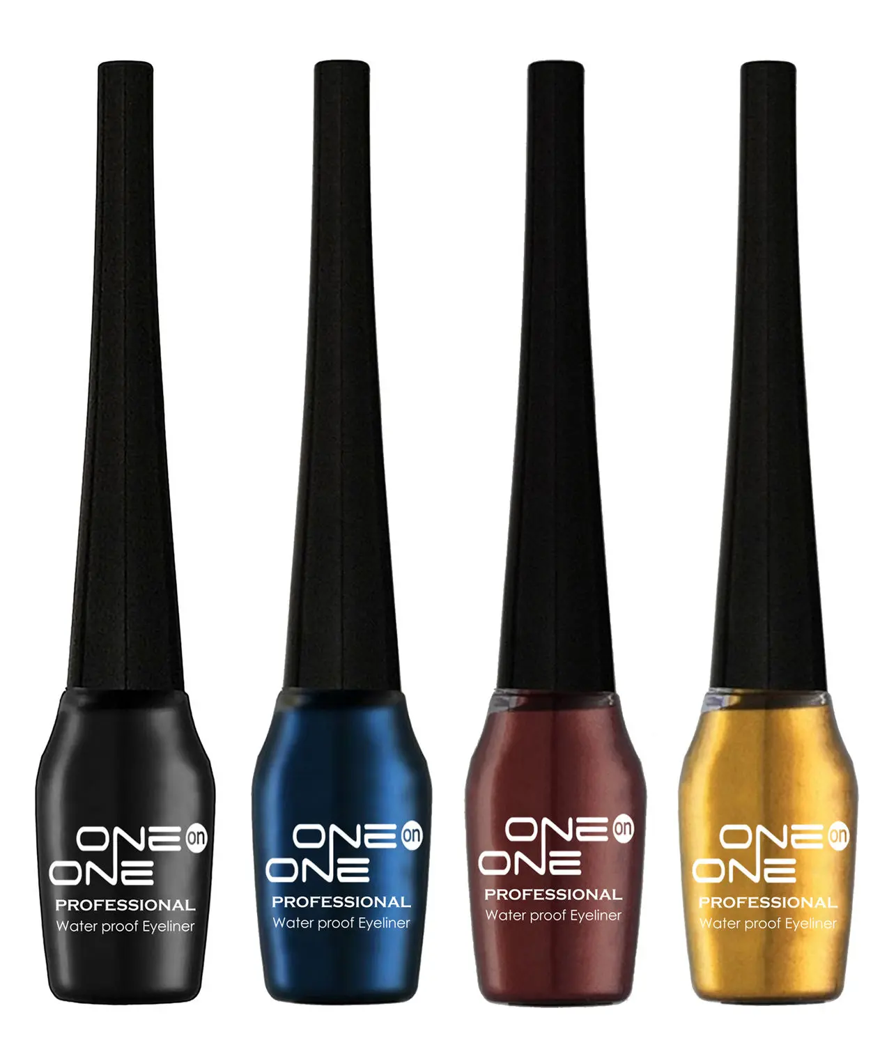 ONE on ONE Waterproof Eyeliner, Set of 4 (Black, Blue, Brown, Golden)