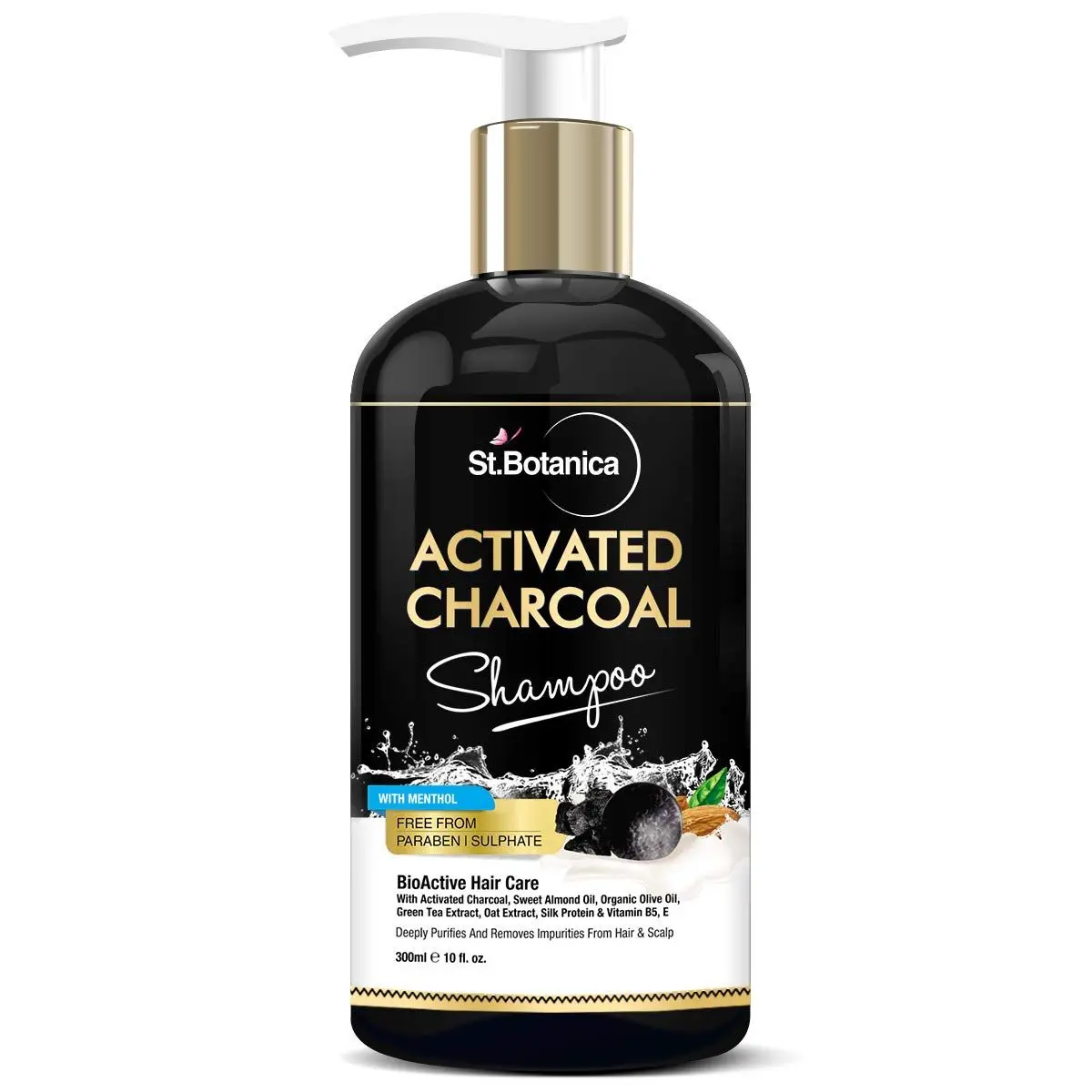 St.Botanica Activated Charcoal Hair Shampoo (300 ml)