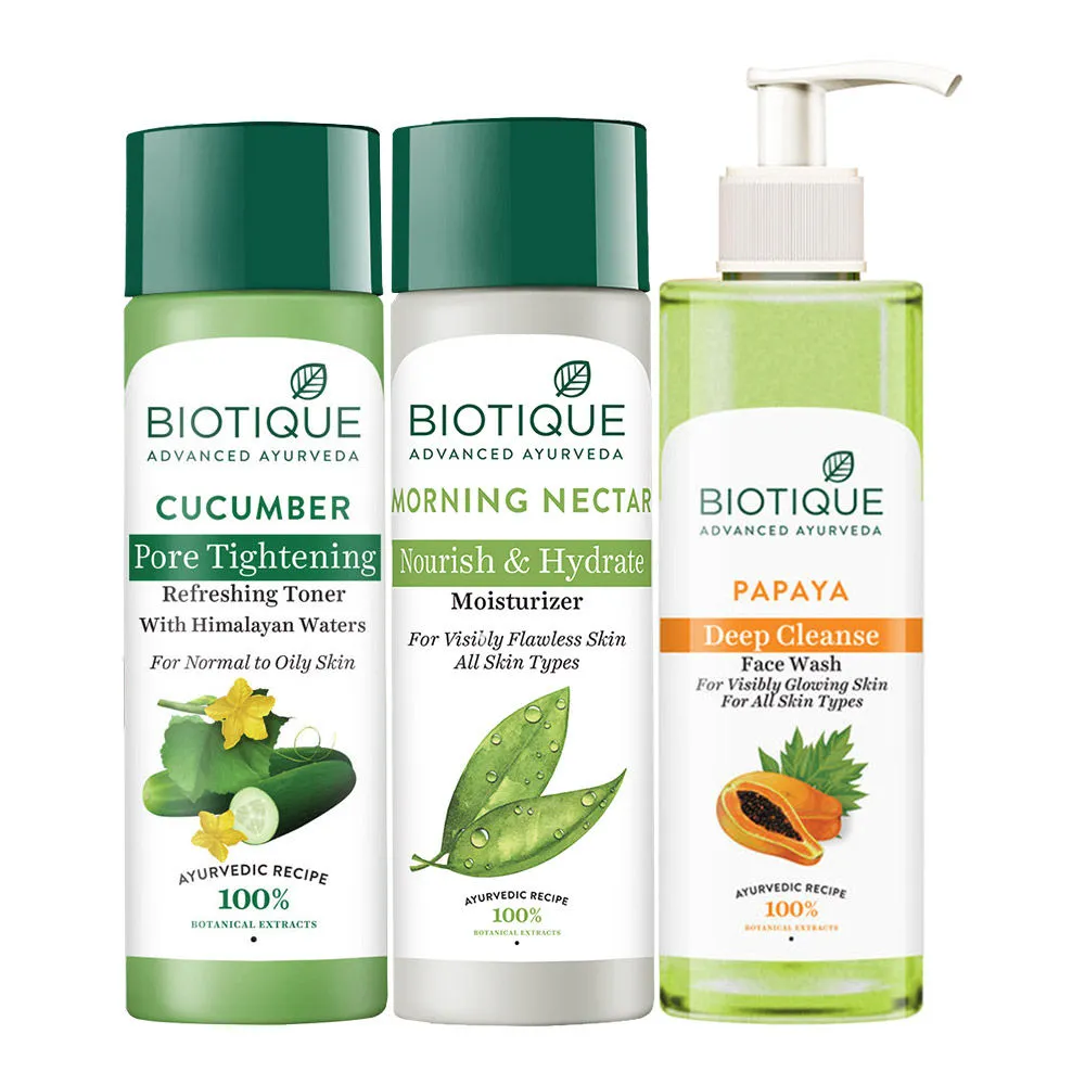 Biotique Cleanser Toner Moisturizer Combo