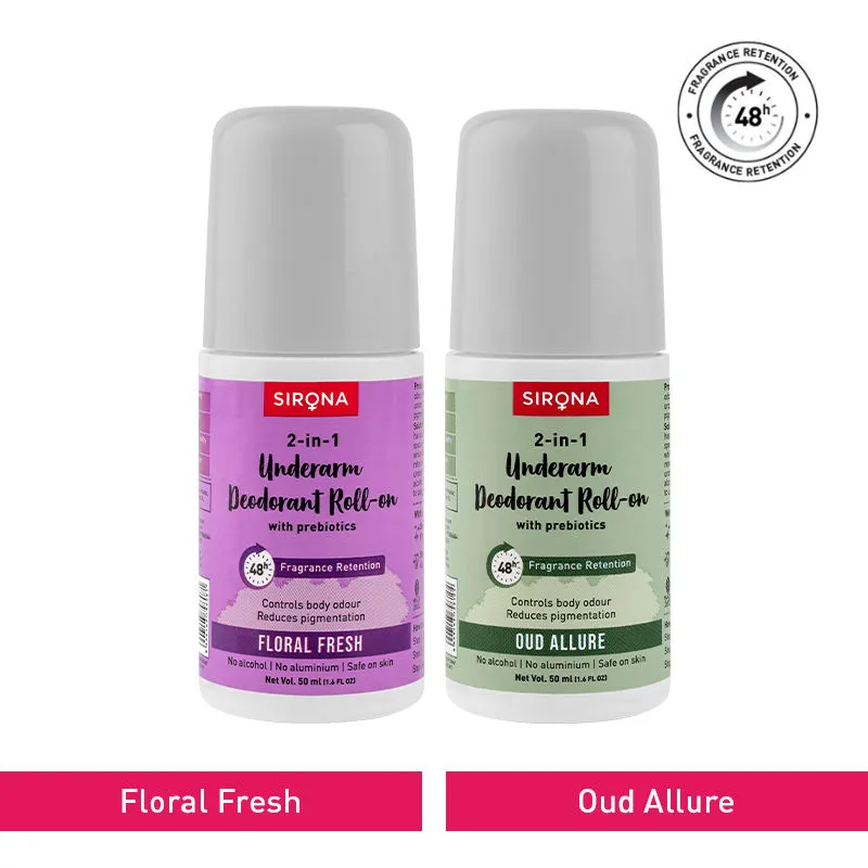 Sirona Floral Fresh And Oud Allure Underarm Roll On Combo