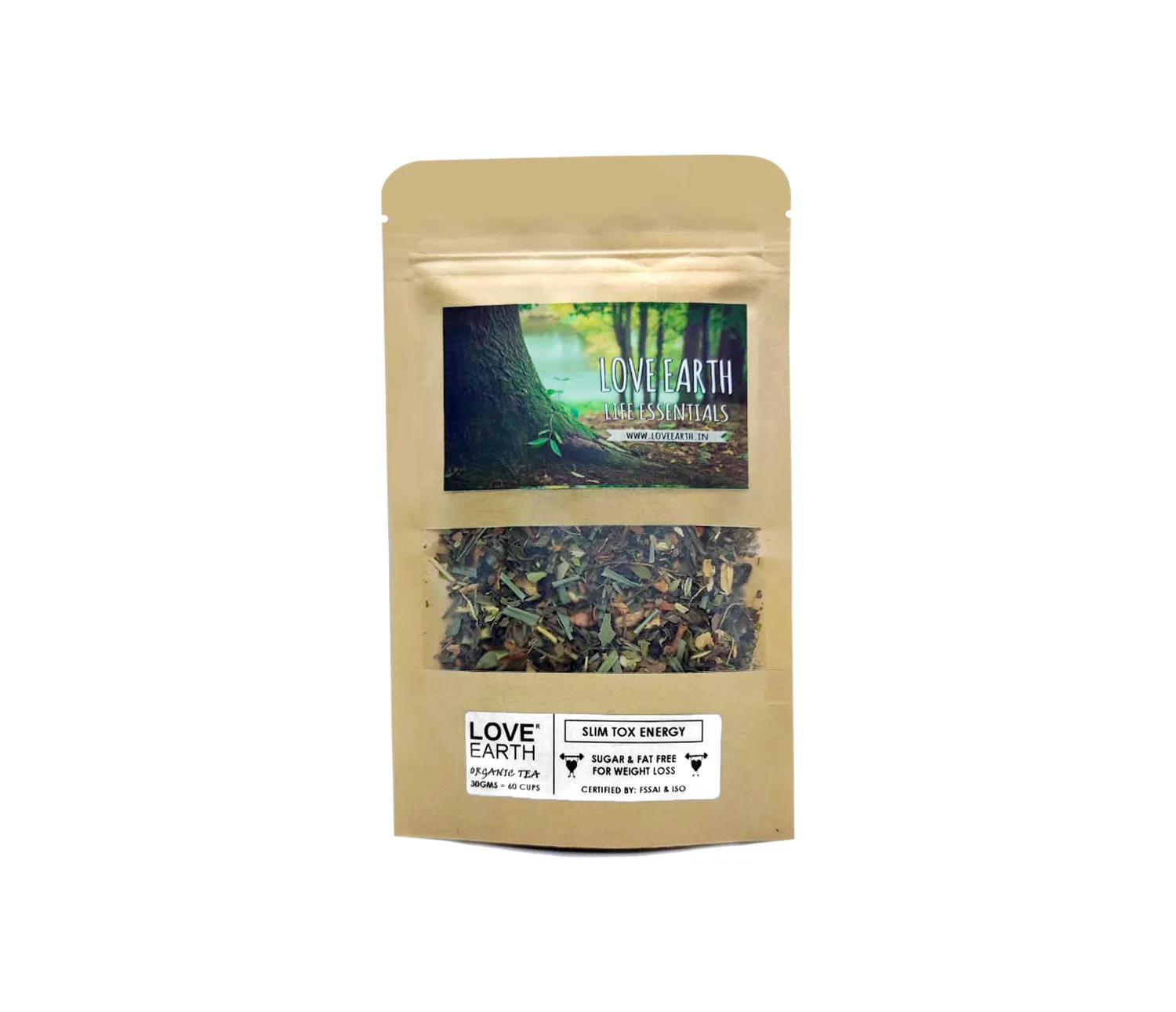 Love Earth Slim Tox Energy – Organic Green Tea – with Ashwagandha for Immunity & Metabolism