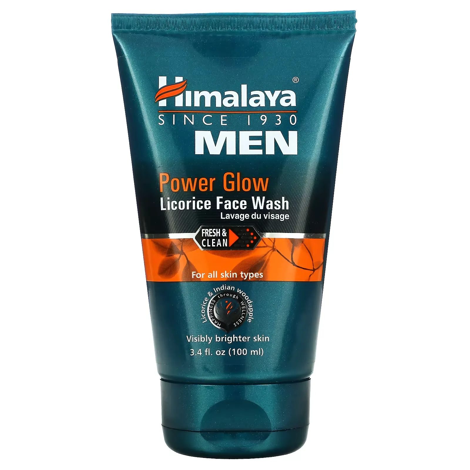 Men, Power Glow, Licorice Face Wash, 3.4 fl oz (100 ml)