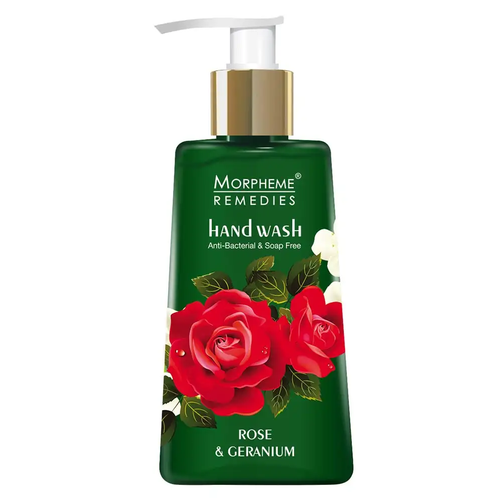 Morpheme Remedies Hand Wash,  Rose & Geranium  250 ml  Anti Bacterial