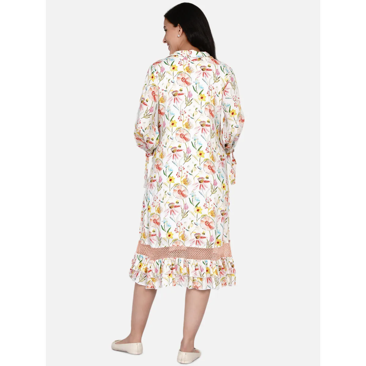 The Kaftan Company Off-White Brushed Dandelion Maternity Dress Off white (2XL)