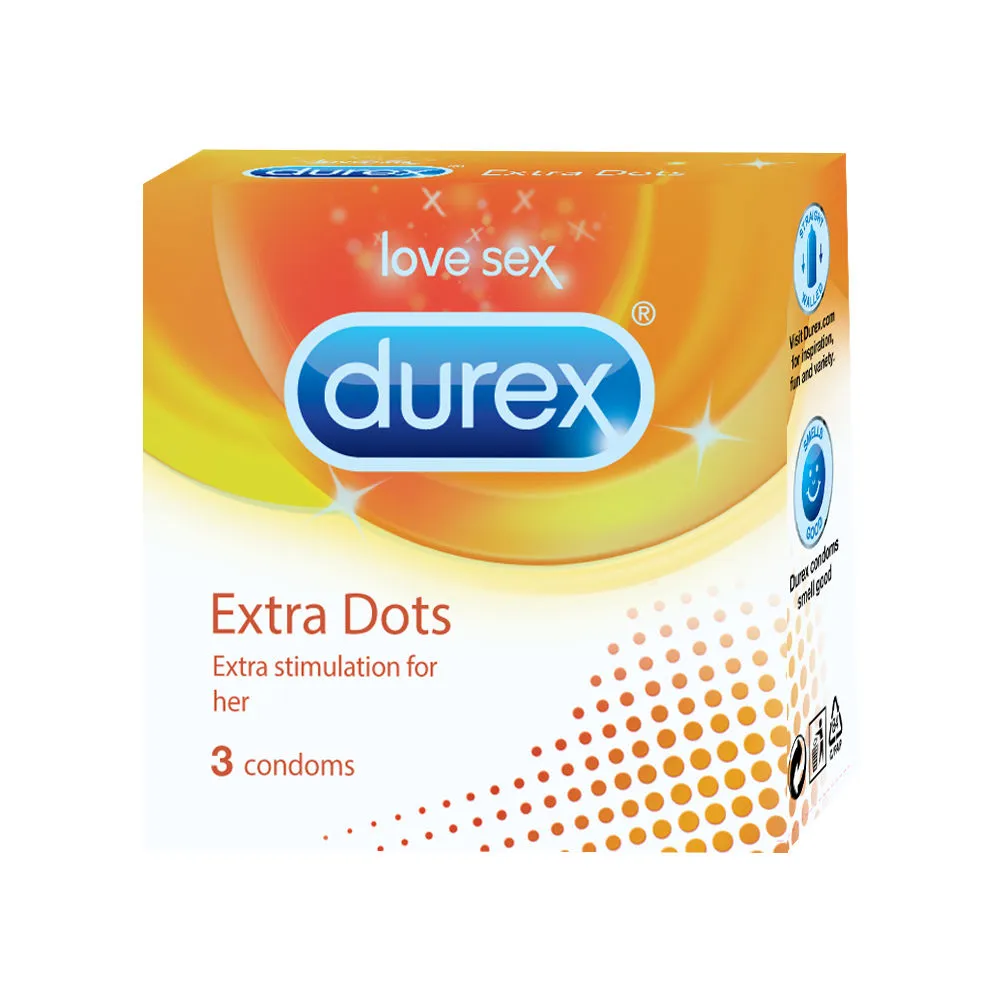 Durex Dotted Condoms Extra Dots - 3 Units