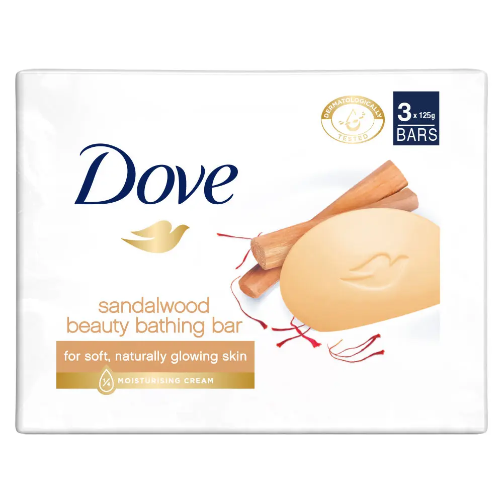 Dove Sandalwood Beauty Bathing Bar 125 gm Bar (Pack of 3)