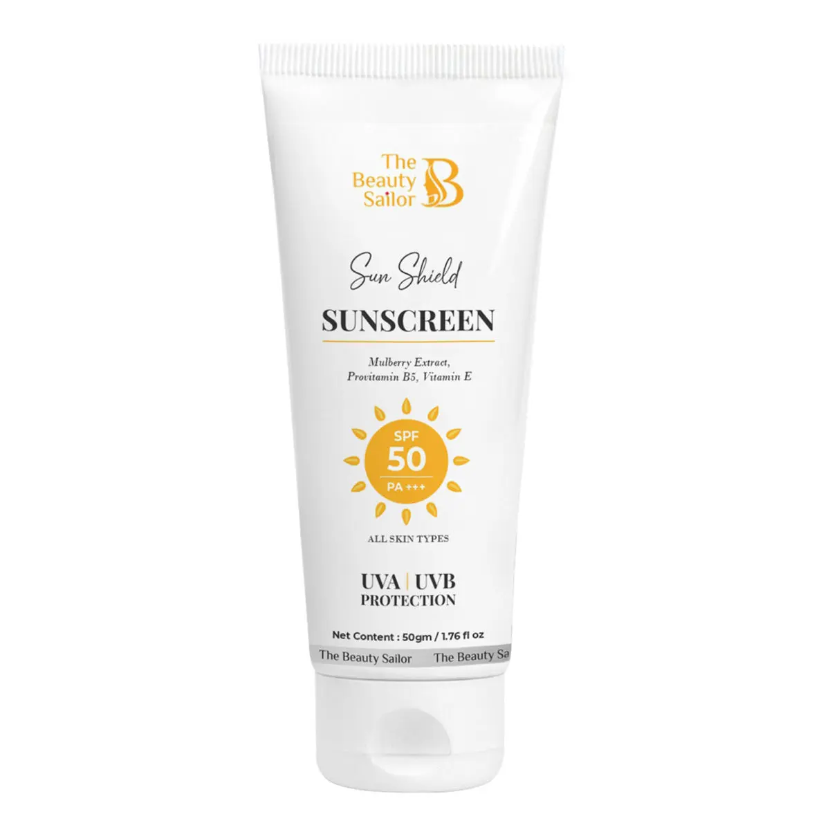 The Beauty Sailor- Sun Shield Sunscreen for men and women| SPF 50| protects against sun damage| for all skin types| 50gm