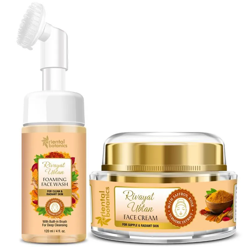 Oriental Botanics Rivayat Ubtan Face Wash With Brush + Face Cream