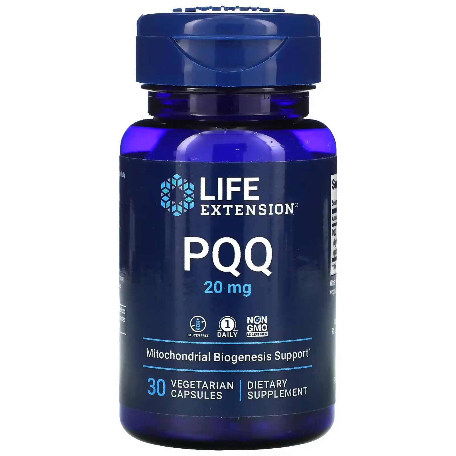 PQQ , 20 mg, 30 Vegetarian Capsules