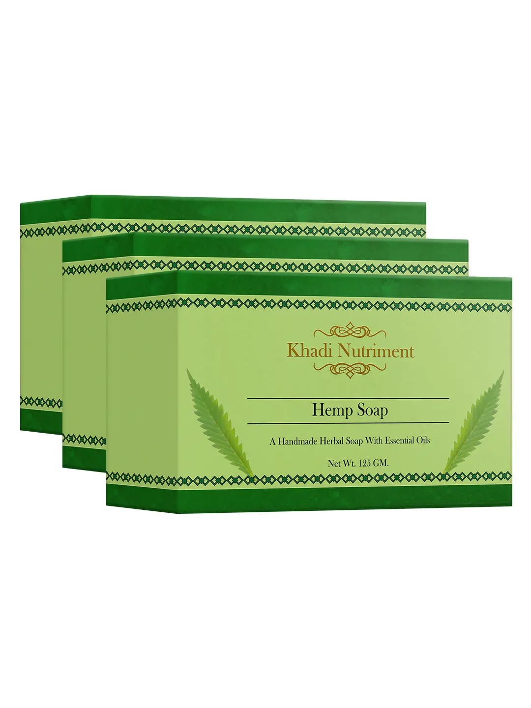 Khadi Nutriment Hemp Soap,125 gm (Pack of 3)