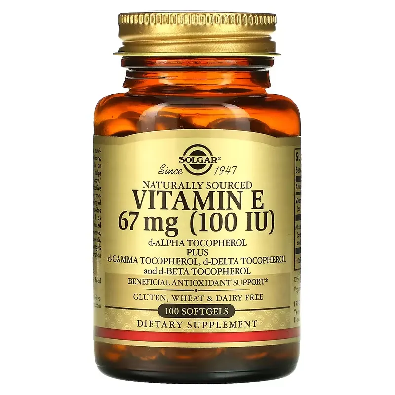 Naturally Sourced Vitamin E, 67 mg (100 IU), 100 Softgels